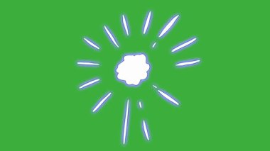 Yeşil ekranda hareket eden video animasyon çizgi film enerjisi döngüsü 