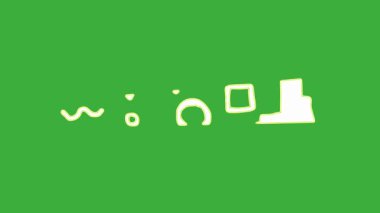 Yeşil ekranda hareket eden video animasyon çizgi film enerjisi döngüsü 