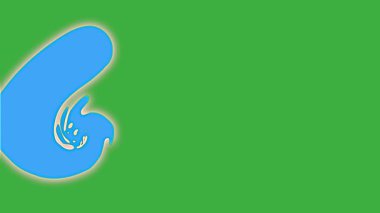 Yeşil ekran arka planında hareket eden video animasyon sıvısı döngüsü 