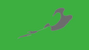 Yeşil ekran arkaplanında hareket eden video animasyon dumanı döngüsü 