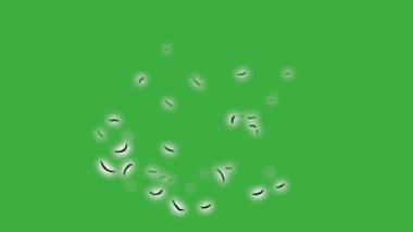 Yeşil ekran arkaplanında hareket eden video animasyon dumanı döngüsü 