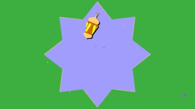 Ramazan temalı yeşil ekran arkaplanlı video animasyonu, Ramazan veya Kurban Bayramı içerikli videolar için uygun