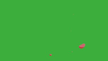 Yeşil ekran arka planında hareket eden video animasyon sıvı element efekti döngüsü