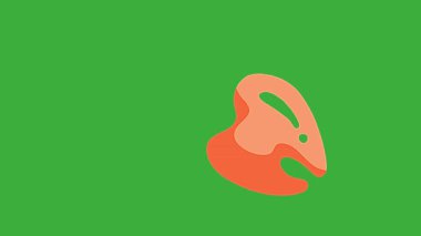 Yeşil ekran arka planında hareket eden video animasyon sıvı element efekti döngüsü