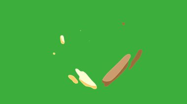 Yeşil ekran arka planında hareket eden video animasyon sıvı element efekti döngüsü