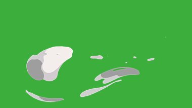 Yeşil ekran arka planında hareket eden video animasyon sıvı element efekti döngüsü