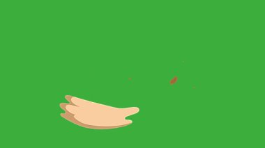 Yeşil ekran arka planında hareket eden video animasyon sıvı element efekti döngüsü