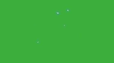 Yeşil ekran arkaplanında hareket eden video animasyon karikatür elektrik element efekti döngüsü