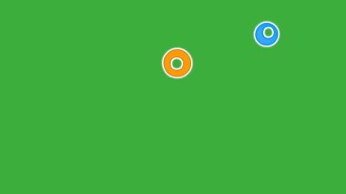  Yeşil ekran arkaplanı üzerinde hareket eden video animasyon soyut element efekti döngüsü 