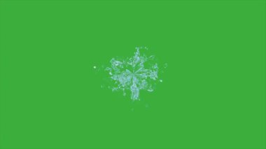 Animasyon video 3d sıvı element efekti yeşil ekran arka planında hareket ediyor