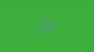 Yeşil ekranda hareket eden animasyon video havai fişeği 
