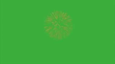 Yeşil ekranda hareket eden animasyon video havai fişeği 
