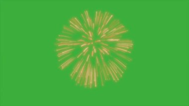 Yeşil ekranda hareket eden animasyon video havai fişeği 