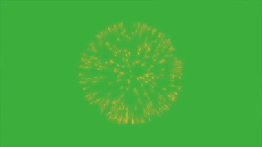 Yeşil ekranda hareket eden animasyon video havai fişeği 