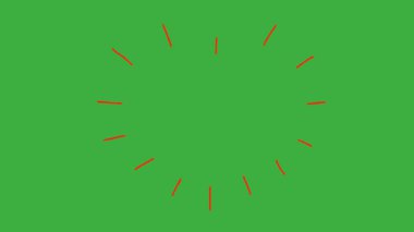 Yeşil ekranda hareket eden animasyon video karikatür kalp sembolü