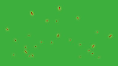 Yeşil ekran arkaplanında hareket eden animasyon video döngüsü neon element efekti 