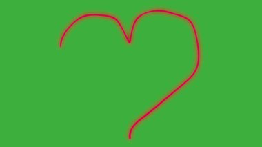 Yeşil ekran arkaplanında hareket eden animasyon video döngüsü neon element efekti 