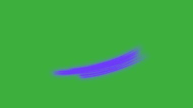 Işık efekti ve hareket bulanıklığı efektli video canlandırma fırçası ögesi yeşil ekran arka planında hareket ediyor