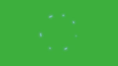 Işık efekti ve hareket bulanıklığı efektli video canlandırma fırçası ögesi yeşil ekran arka planında hareket ediyor
