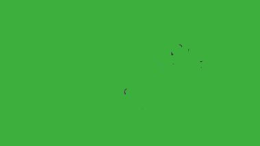 Yeşil ekranda hareket eden dumanla video animasyon çizgi film enerjisi döngüsü