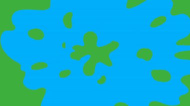 Yeşil ekran arka planında hareket eden video animasyon sıvı element efekti döngüsü