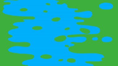 Yeşil ekran arka planında hareket eden video animasyon sıvı element efekti döngüsü