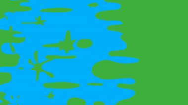 Yeşil ekran arka planında hareket eden video animasyon sıvı element efekti döngüsü