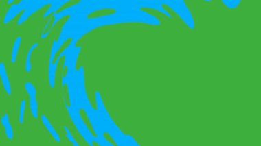 Yeşil ekran arka planında hareket eden video animasyon sıvı element efekti döngüsü