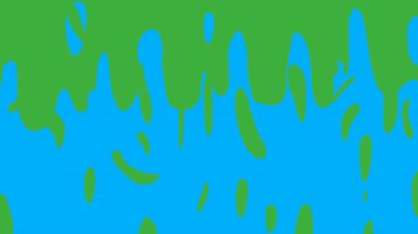 Yeşil ekran arka planında hareket eden video animasyon sıvı element efekti döngüsü