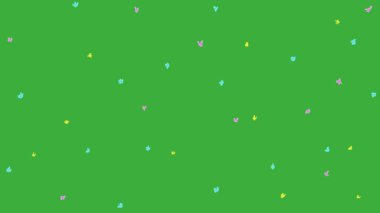 Yeşil ekran arkaplanı üzerinde hareket eden canlandırma video özeti çizimi