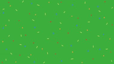 Yeşil ekran arkaplanı üzerinde hareket eden canlandırma video özeti çizimi