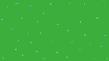 Yeşil ekran arkaplanı üzerinde hareket eden canlandırma video özeti çizimi
