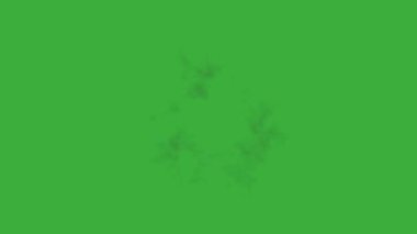 Yeşil ekran arkaplanında hareket eden video canlandırma patlaması döngüsü