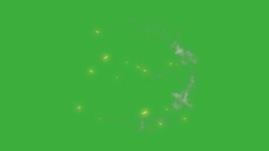 Yeşil ekran arkaplanında hareket eden video canlandırma patlaması döngüsü