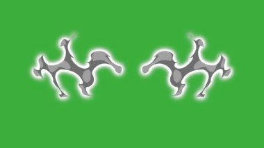  Yeşil ekran arka planında hareket eden video canlandırma dumanı döngüsü
