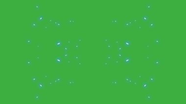 Animasyon video döngüsü karikatür element etkisi enerjisi yeşil ekran arka planında hareket ediyor 