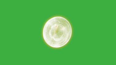 Animasyon video sihirli enerji yeşil ekran arka planında hareket