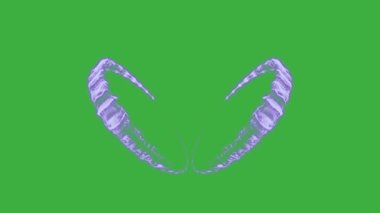 Animasyon video sihirli enerji yeşil ekran arka planında hareket