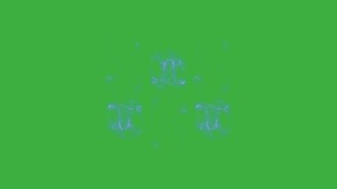 Animasyon video sihirli enerji yeşil ekran arka planında hareket