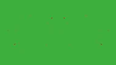 Animasyon video sihirli enerji elemanı efekti yeşil ekran arka planında hareket ediyor