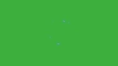 Animasyon video sihirli enerji elemanı efekti yeşil ekran arka planında hareket ediyor