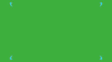 Animasyon video sihirli enerji elemanı efekti yeşil ekran arka planında hareket ediyor