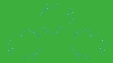 Animasyon video sihirli enerji elemanı efekti yeşil ekran arka planında hareket ediyor