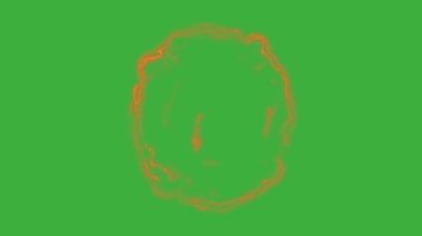 Animasyon video sihirli enerji elemanı efekti yeşil ekran arka planında hareket ediyor