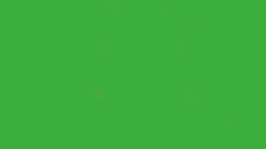 Animasyon video çizgi film enerji elemanı efekti yeşil ekran arkaplanı üzerinde hareket ediyor 