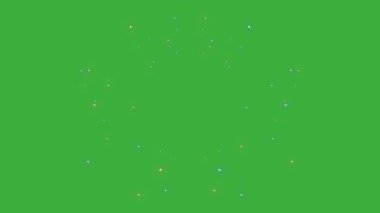 Animasyon video çizgi film enerji elemanı efekti yeşil ekran arkaplanı üzerinde hareket ediyor 