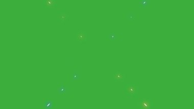 Animation video cartoon energy element efffect moving on green screen background 