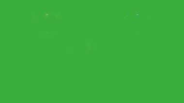 Animasyon video çizgi film enerji elemanı efekti yeşil ekran arkaplanı üzerinde hareket ediyor 