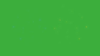 Animasyon video çizgi film enerji elemanı efekti yeşil ekran arkaplanı üzerinde hareket ediyor 