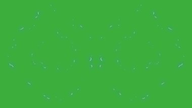 Animasyon video çizgi film enerji elemanı efekti yeşil ekran arkaplanı üzerinde hareket ediyor 